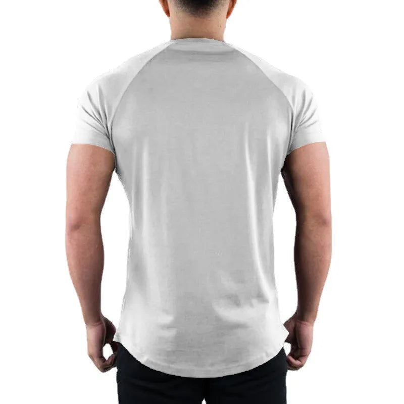 Men’s Plain Cotton Slim Fit Gym T-Shirt
