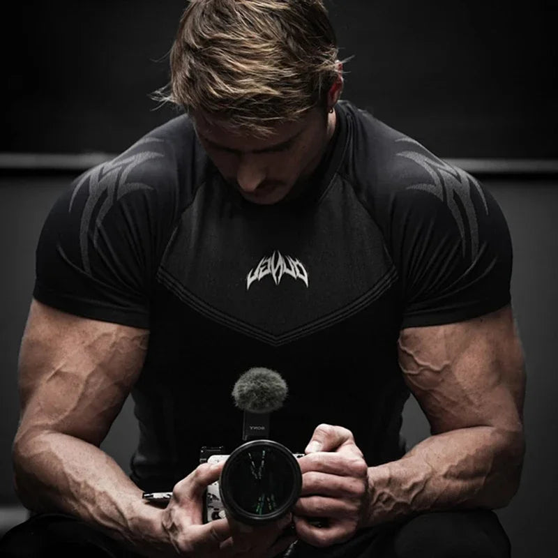 T-shirt Men's Tight Fitness Suit