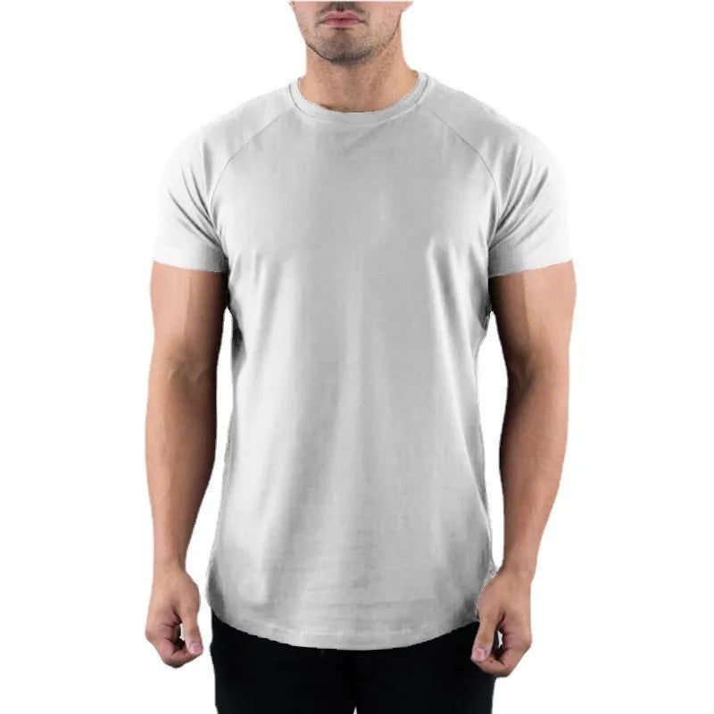Men’s Plain Cotton Slim Fit Gym T-Shirt