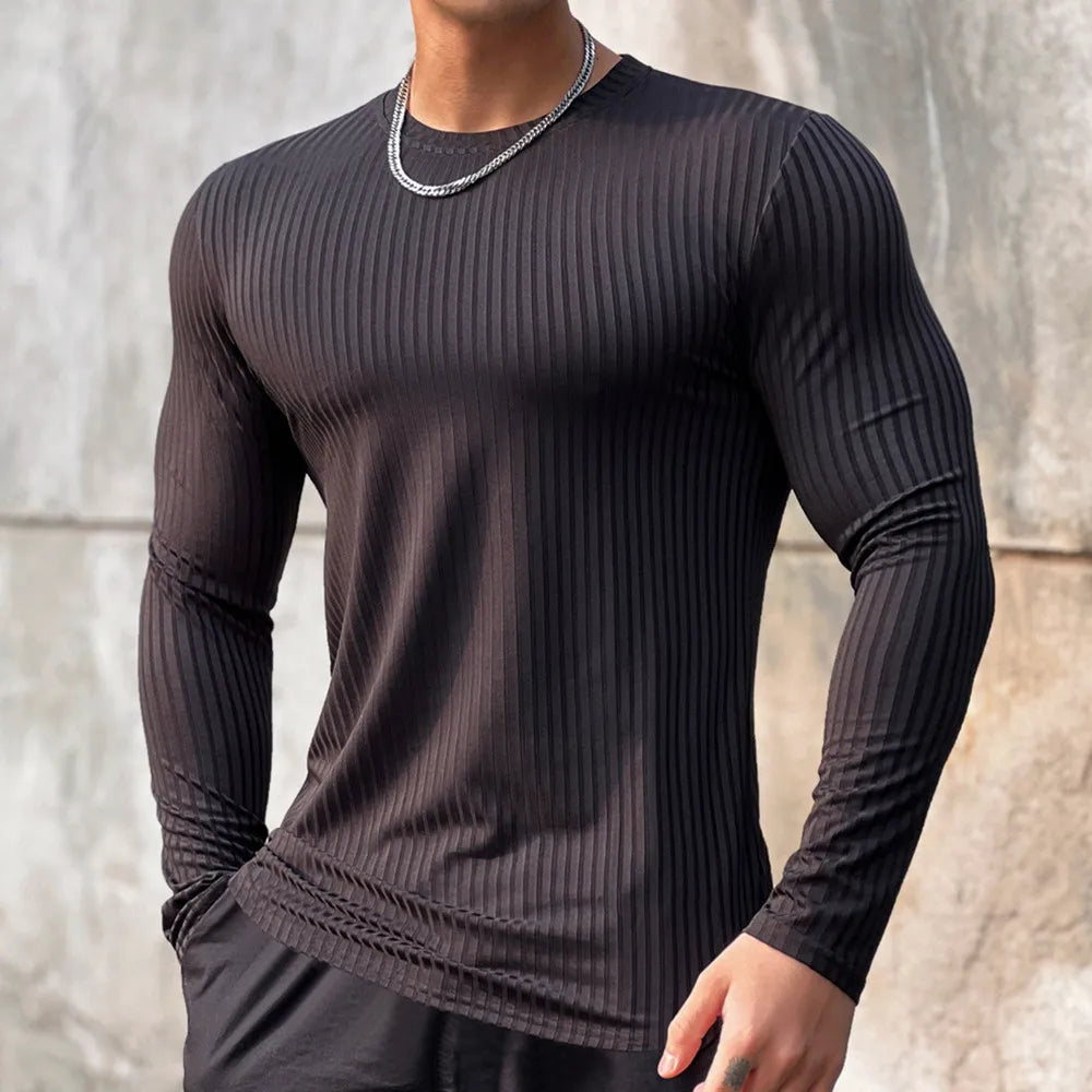 T-shirt Men Casual Long Sleeve