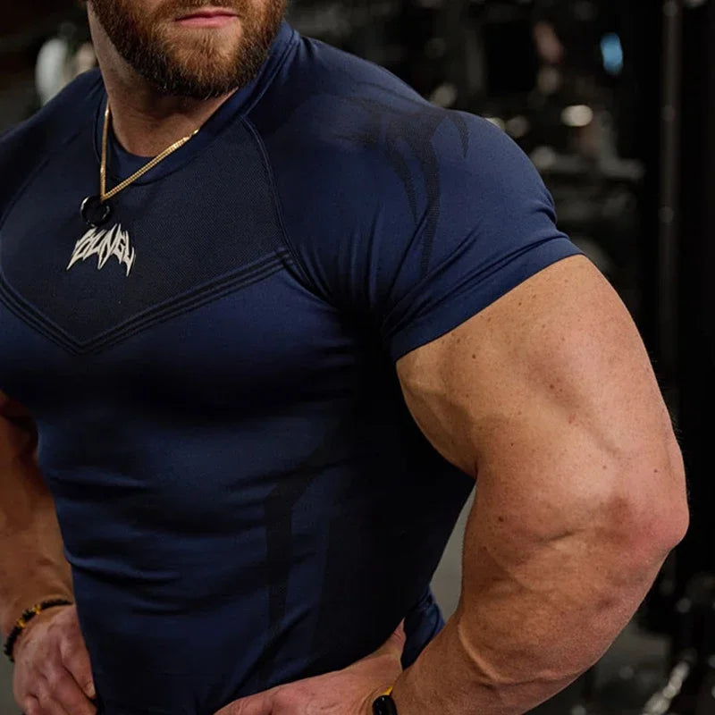 T-shirt Men's Tight Fitness Suit