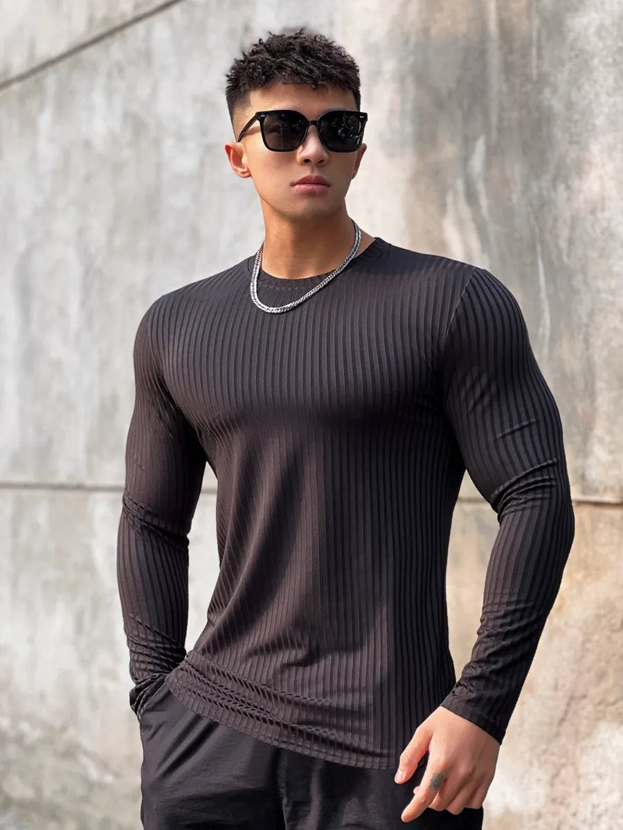 T-shirt Men Casual Long Sleeve