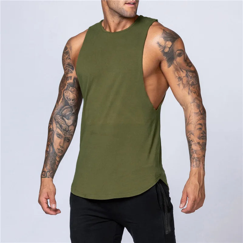 Fitness Cotton Tank Top Men