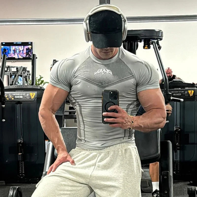 T-shirt Men's Tight Fitness Suit