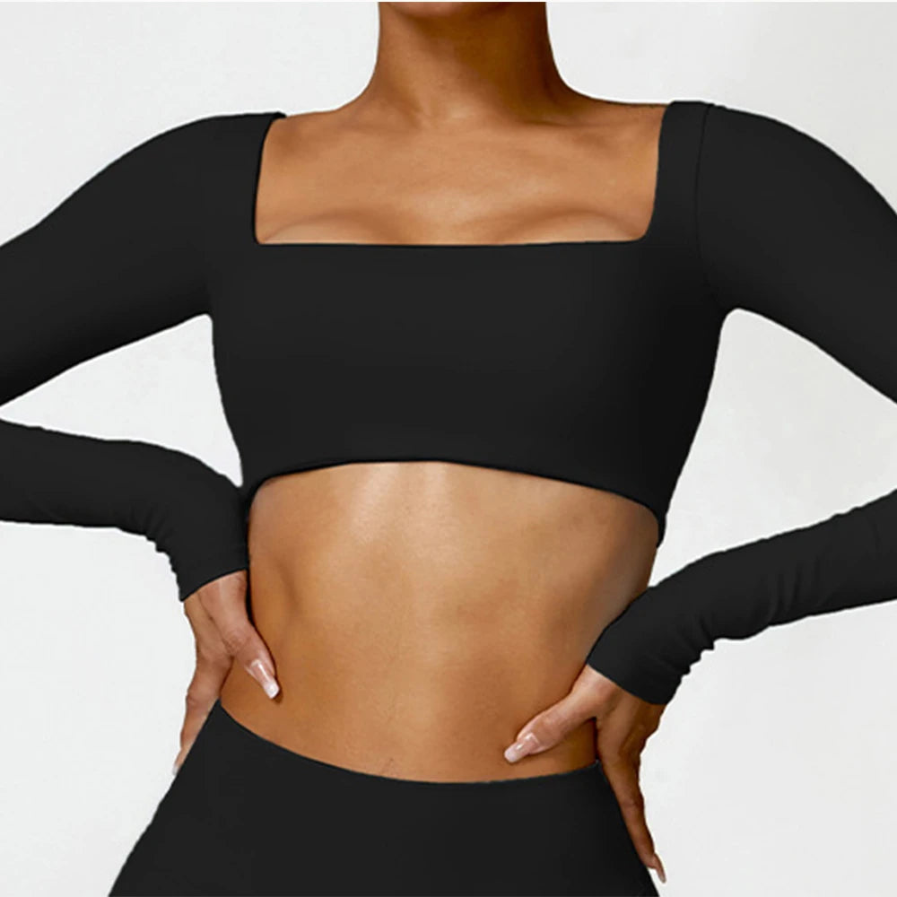 Top Yoga Long Sleeves Crop Top
