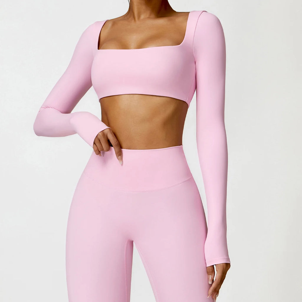 Top Yoga Long Sleeves Crop Top