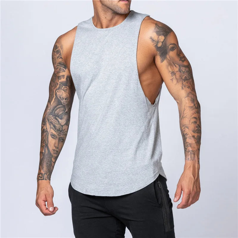 Fitness Cotton Tank Top Men