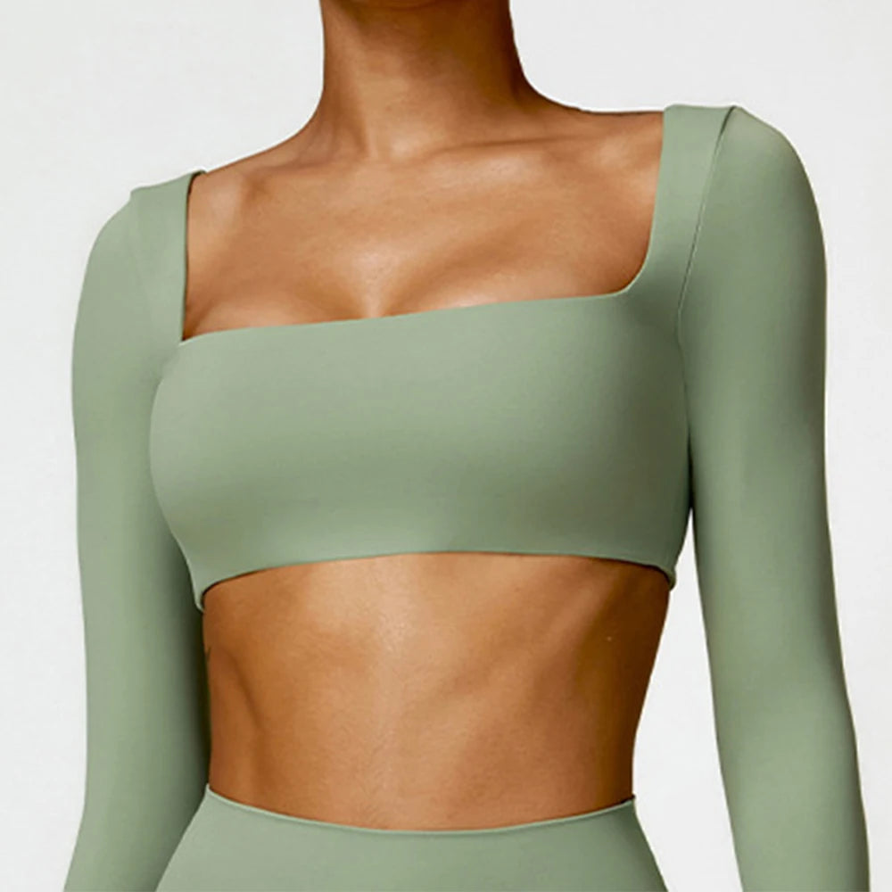 Top Yoga Long Sleeves Crop Top