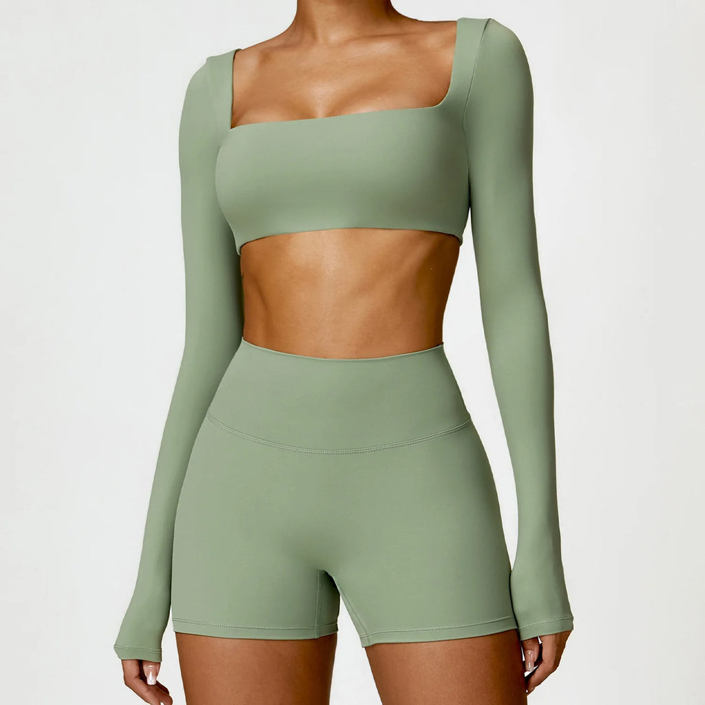Top Yoga Long Sleeves Crop Top