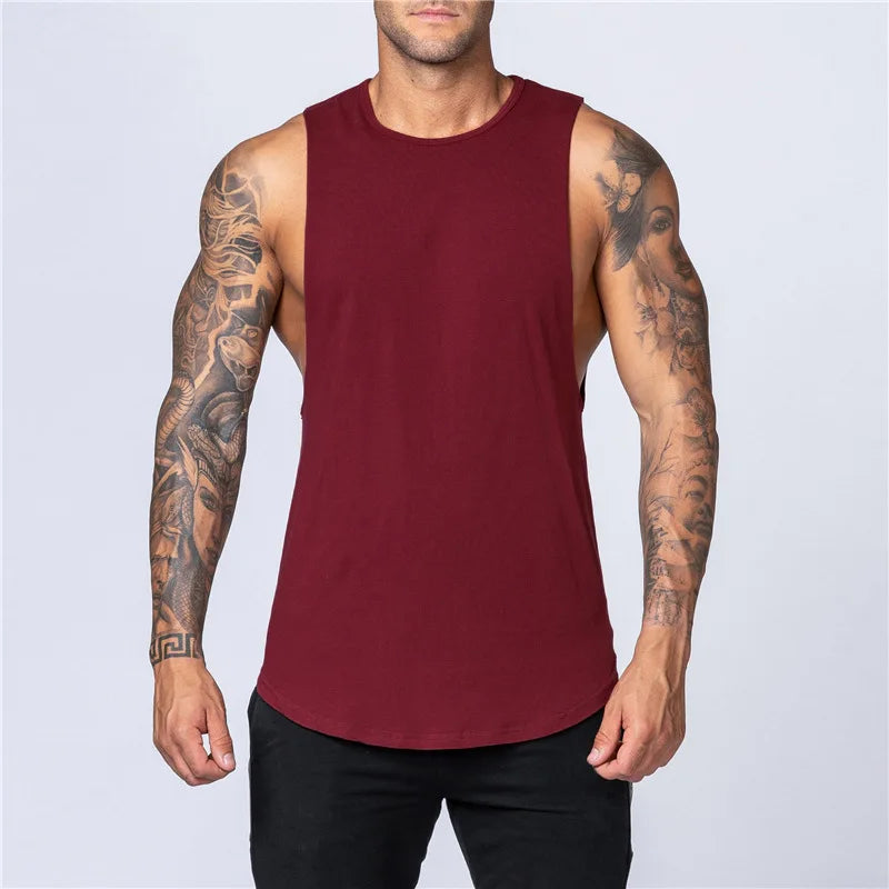 Fitness Cotton Tank Top Men